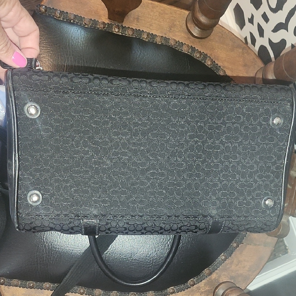 Coach Signature Mini Boston Bag - Black - Travel Bag - Picture 5 of 15